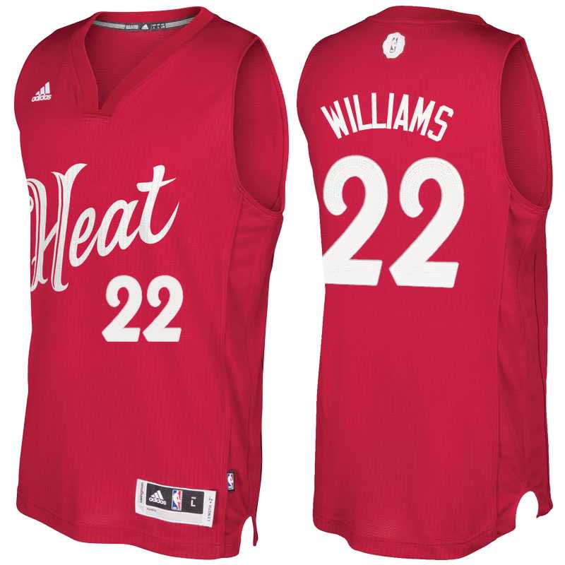 Men's Miami Heat #22 Derrick Williams Red 2016 Christmas Day NBA Swingman Jersey