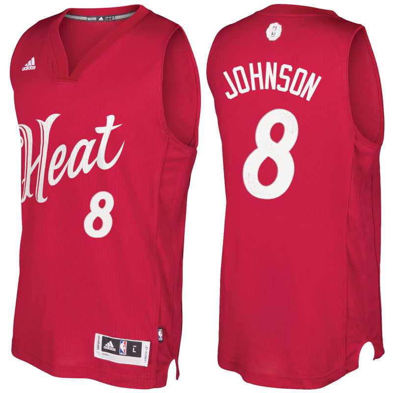 Men's Miami Heat #8 Tyler Johnson 2016 Christmas Day Red NBA Swingman Jersey