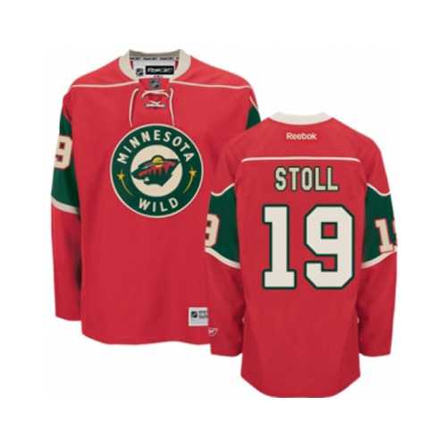 Men's Minnesota Wild #19 Jarret Stoll Red Home NHL Jersey Men's Minnesota Wild #19 Jarret Stoll Red Home NHL Jersey
