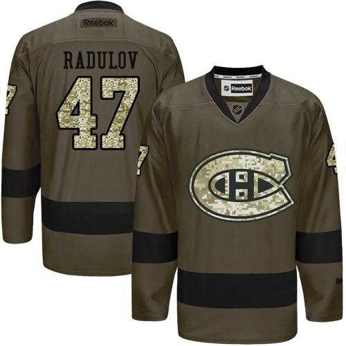 Men's Montreal Canadiens #47 Alexander Radulov Green Salute to Service Stitched NHL Jersey