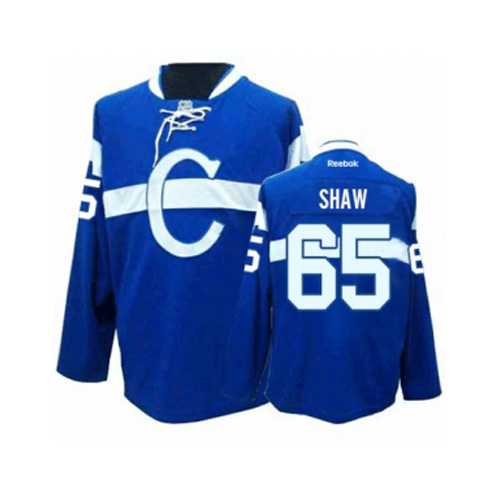 Men's Montreal Canadiens #65 Andrew Shaw Blue Third NHL Jersey