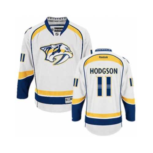 Men's Nashville Predators #11 Cody Hodgson White Away NHL Jersey