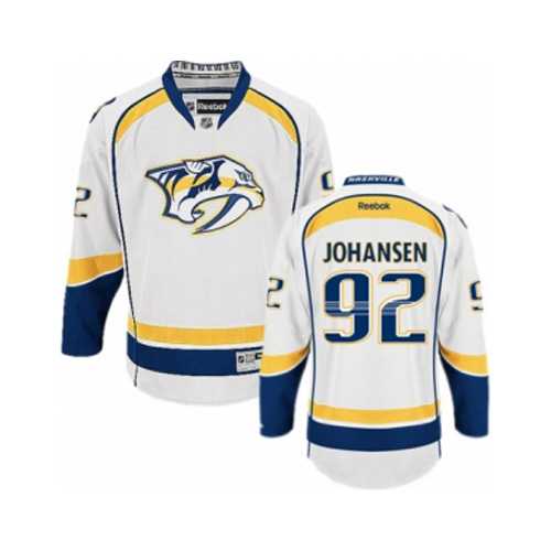 Men's Nashville Predators #92 Ryan Johansen White Away NHL Jersey