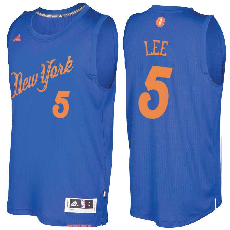 Men's New York Knicks #5 Courtney Lee Royal 2016 Christmas Day NBA Swingman Jersey