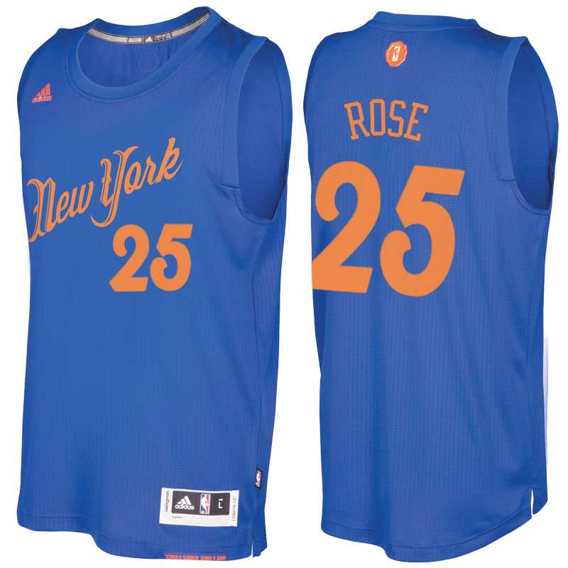 Men's New York Knicks Derrick Rose Royal 2016 Christmas Day NBA Swingman Jersey