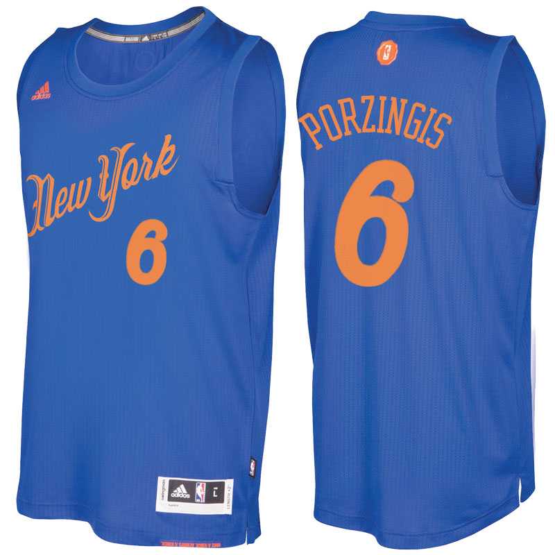 Men's New York Knicks Kristaps Porzingis Royal 2016 Christmas Day NBA Swingman Jersey
