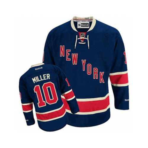 Men's New York Rangers #10 J.T. Miller Premier Navy Blue Third NHL Jersey