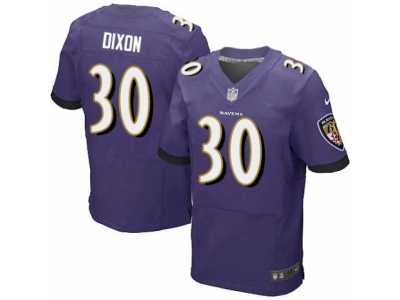 Men's Nike Baltimore Ravens #30 Kenneth Dixon Elite Purple Team Color NFL Jersey