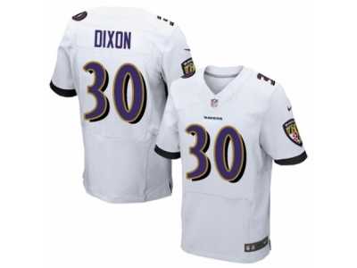 Men's Nike Baltimore Ravens #30 Kenneth Dixon Elite White NFL Jersey