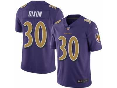 Men's Nike Baltimore Ravens #30 Kenneth Dixon Limited Purple Rush NFL Jersey