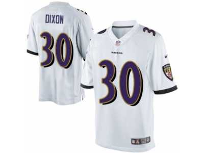 Men's Nike Baltimore Ravens #30 Kenneth Dixon Limited White NFL Jersey