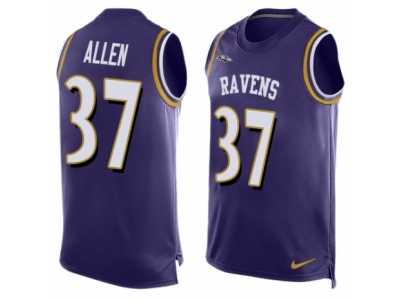 Men's Nike Baltimore Ravens #37 Javorius Allen Limited Purple Player Name & Number Tank Top NFL Jersey