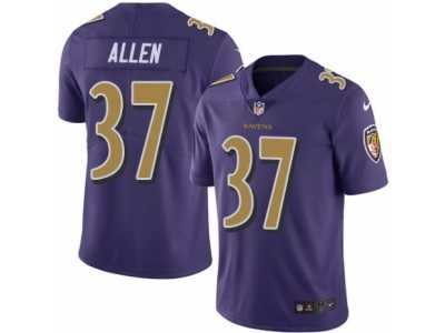 Men's Nike Baltimore Ravens #37 Javorius Allen Limited Purple Rush NFL Jersey