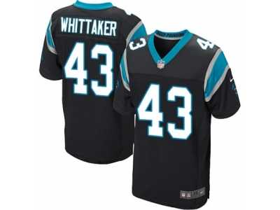 Men's Nike Carolina Panthers #43 Fozzy Whittaker Elite Black Team Color NFL Jersey