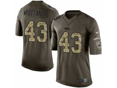 Men's Nike Carolina Panthers #43 Fozzy Whittaker Limited Green Salute to Service NFL Jersey
