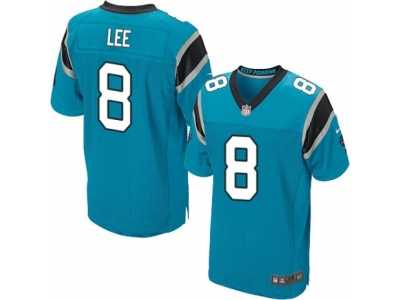 Men's Nike Carolina Panthers #8 Andy Lee Elite Blue Alternate NFL Jersey