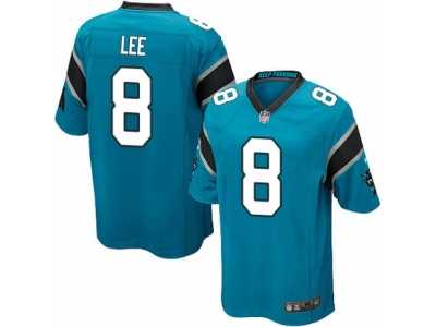Men's Nike Carolina Panthers #8 Andy Lee Game Blue Alternate NFL Jersey