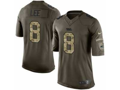 Men's Nike Carolina Panthers #8 Andy Lee Limited Green Salute to Service NFL Jersey