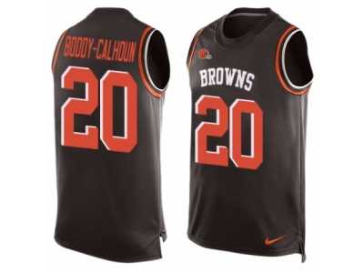 Men's Nike Cleveland Browns #20 Briean Boddy-Calhoun Limited Brown Player Name & Number Tank Top NFL Jersey