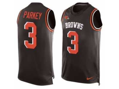 Men's Nike Cleveland Browns #3 Cody Parkey Limited Brown Player Name & Number Tank Top NFL Jersey