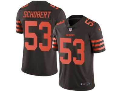 Men's Nike Cleveland Browns #53 Joe Schobert Limited Brown Rush NFL Jersey