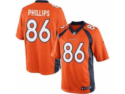 Men's Nike Denver Broncos #86 John Phillips Limited Orange Team Color NFL Jersey