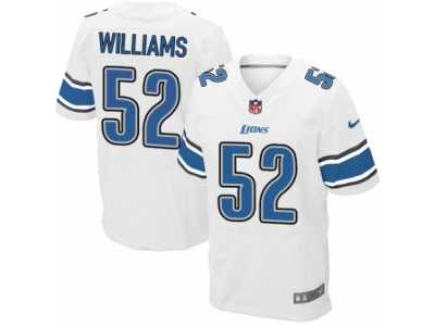 Men's Nike Detroit Lions #52 Antwione Williams Elite White NFL Jersey