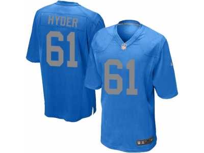 Men's Nike Detroit Lions #61 Kerry Hyder Limited Blue Alternate NFL Jersey