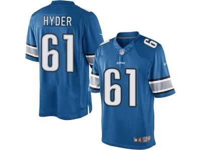 Men's Nike Detroit Lions #61 Kerry Hyder Limited Light Blue Team Color NFL Jersey