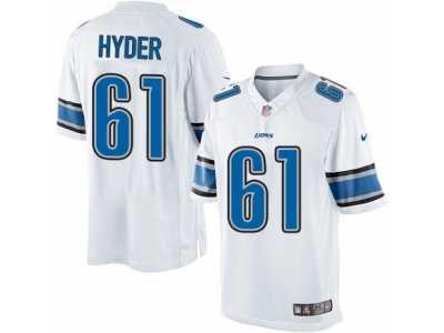 Men's Nike Detroit Lions #61 Kerry Hyder Limited White NFL Jersey