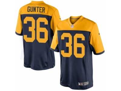 Men's Nike Green Bay Packers #36 LaDarius Gunter Limited Navy Blue Alternate NFL Jersey