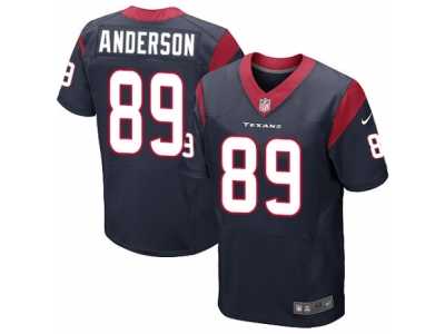 Men's Nike Houston Texans #89 Stephen Anderson Elite Navy Blue Team Color NFL Jersey