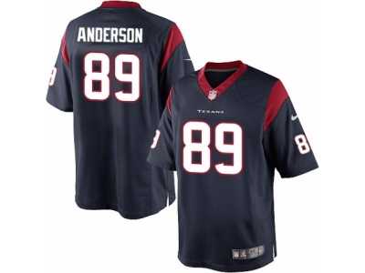 Men's Nike Houston Texans #89 Stephen Anderson Limited Navy Blue Team Color NFL Jersey