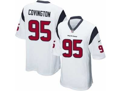 Men's Nike Houston Texans #95 Christian Covington Game White NFL Jersey