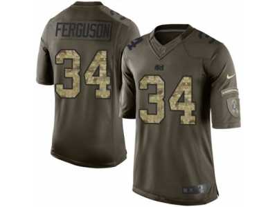 Men's Nike Indianapolis Colts #34 Josh Ferguson Limited Green Salute to Service NFL Jersey