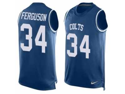 Men's Nike Indianapolis Colts #34 Josh Ferguson Limited Royal Blue Player Name & Number Tank Top NFL Jersey