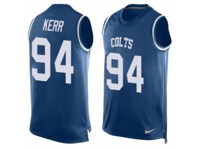 Men's Nike Indianapolis Colts #94 Zach Kerr Limited Royal Blue Player Name & Number Tank Top NFL Jersey