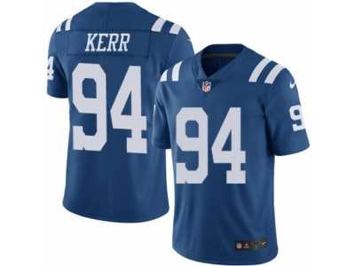 Men's Nike Indianapolis Colts #94 Zach Kerr Limited Royal Blue Rush NFL Jersey