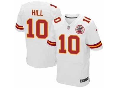 Men's Nike Kansas City Chiefs #10 Tyreek Hill Elite White NFL Jersey