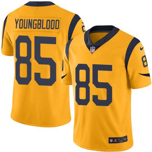 Men's Nike Los Angeles Rams #85 Jack Youngblood Elite Gold Rush NFL Jersey