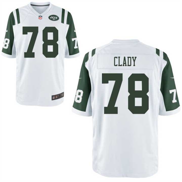 Men's Nike New York Jets #78 Ryan Clady White Stitched NFL Game Jersey