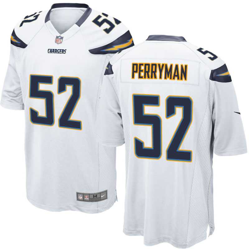Men's Nike San Diego Chargers #52 Denzel Perryman White Game Jersey
