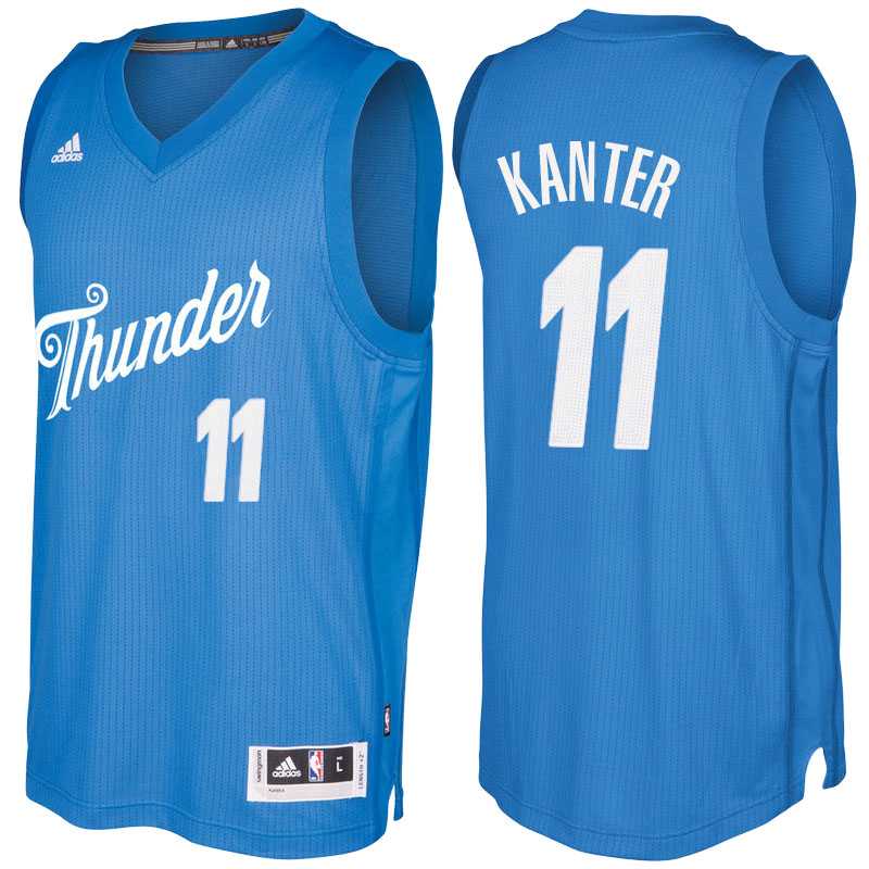 Men's Oklahoma City Thunder #11 Enes Kanter Blue 2016 Christmas Day NBA Swingman Jersey