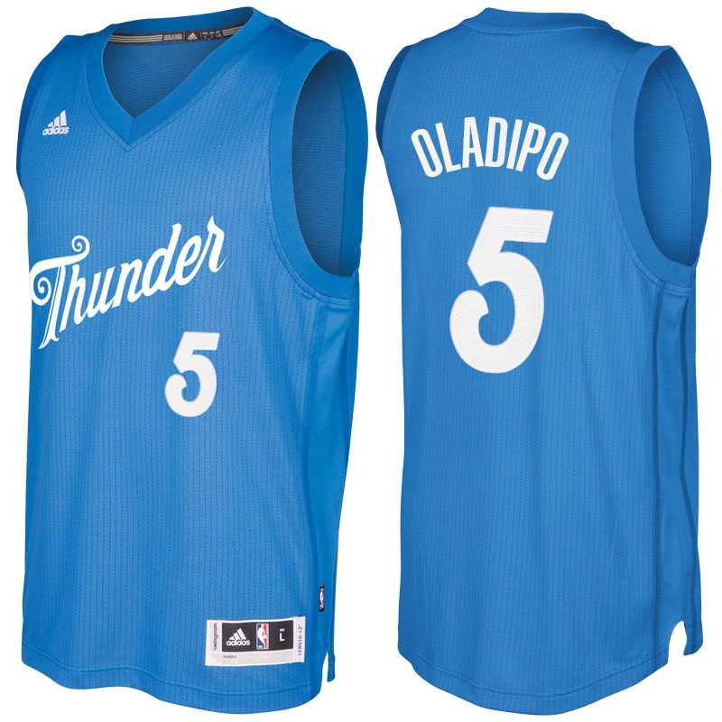 Men's Oklahoma City Thunder #5 Victor Oladipo Blue 2016 Christmas Day NBA Swingman Jersey