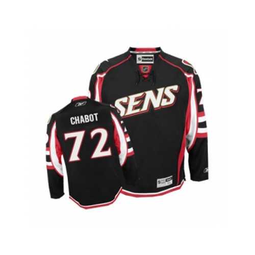 Men's Ottawa Senators #72 Thomas Chabot Black Third NHL Jersey