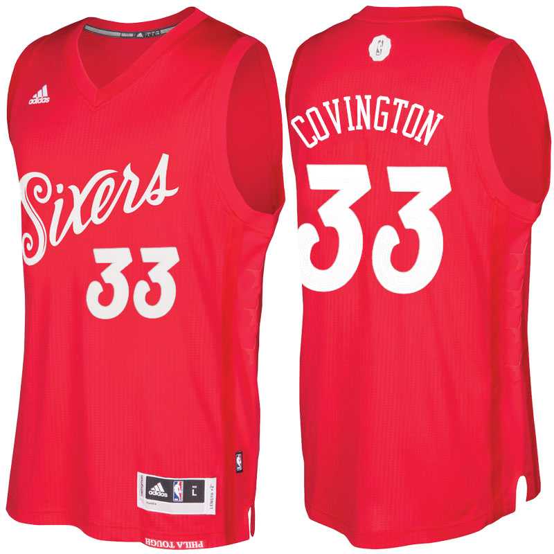 Men's Philadelphia 76ers #33 Robert Covington Red 2016 Christmas Day NBA Swingman Jersey