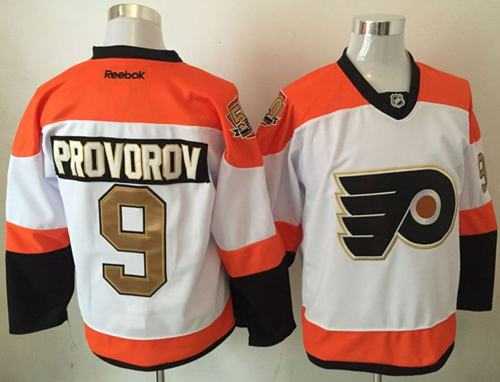 Men's Philadelphia Flyers #9 Ivan Provorov White 3rd Stitched NHL Jersey