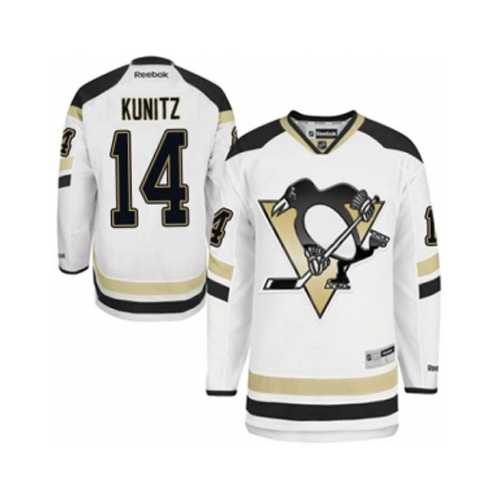 Men's Pittsburgh Penguins #14 Chris Kunitz White 2014 Stadium Series NHL Jersey
