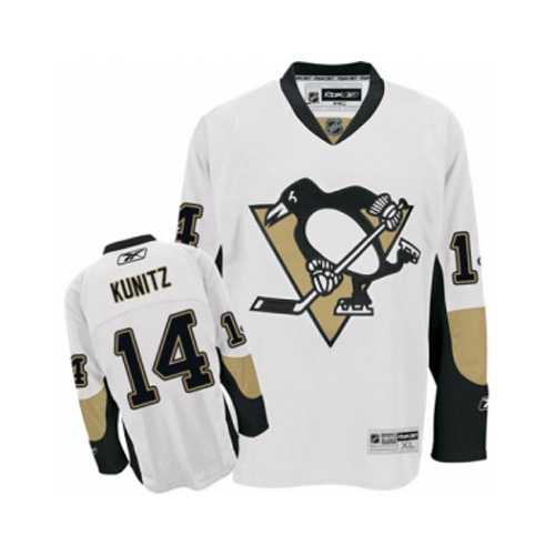 Men's Pittsburgh Penguins #14 Chris Kunitz White Away NHL Jersey