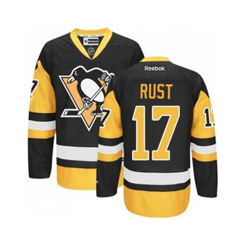 Men's Pittsburgh Penguins #17 Bryan Rust Black Alternate Stitched NHL Jersey
